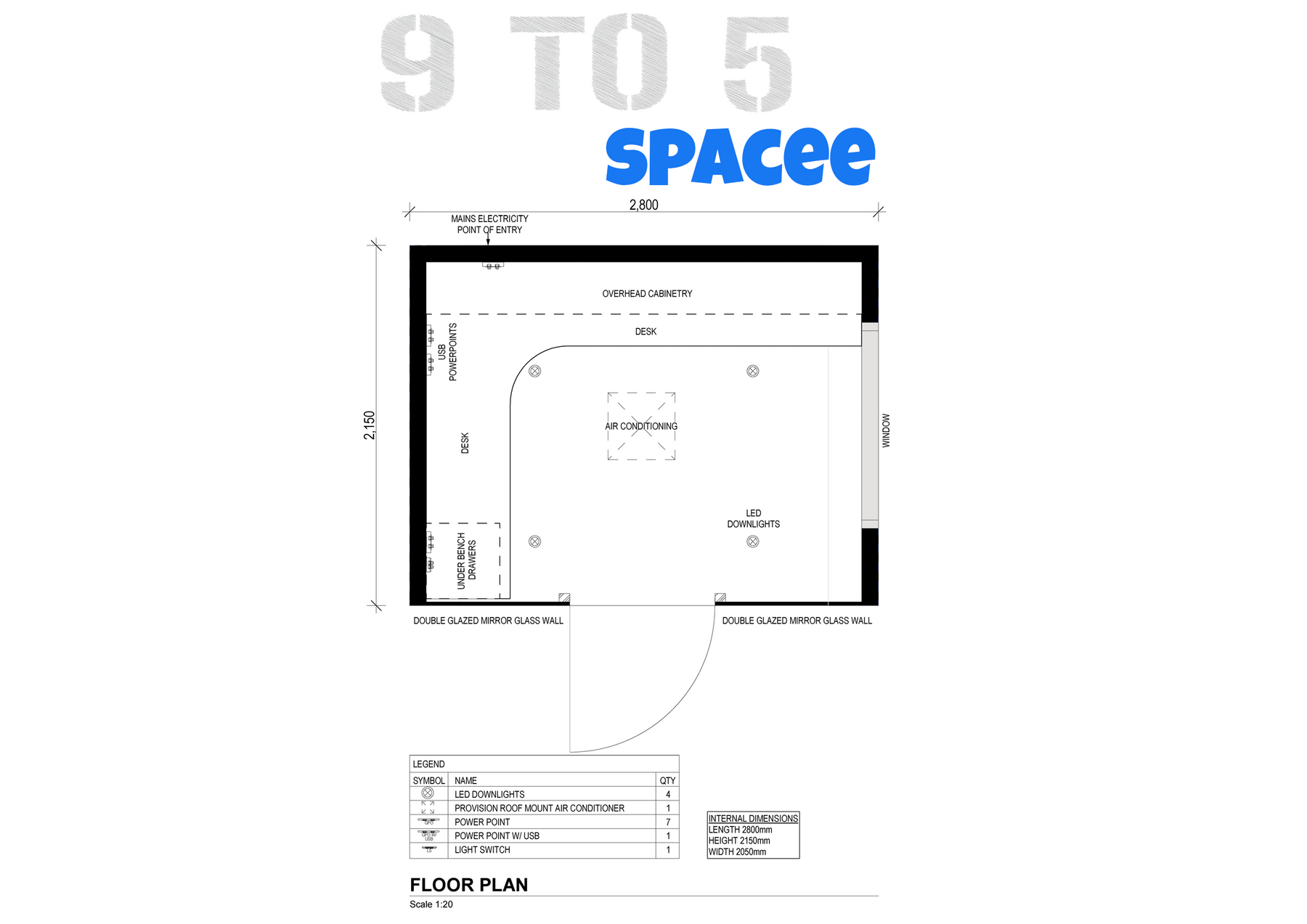 9 to 5 spacee floor plan