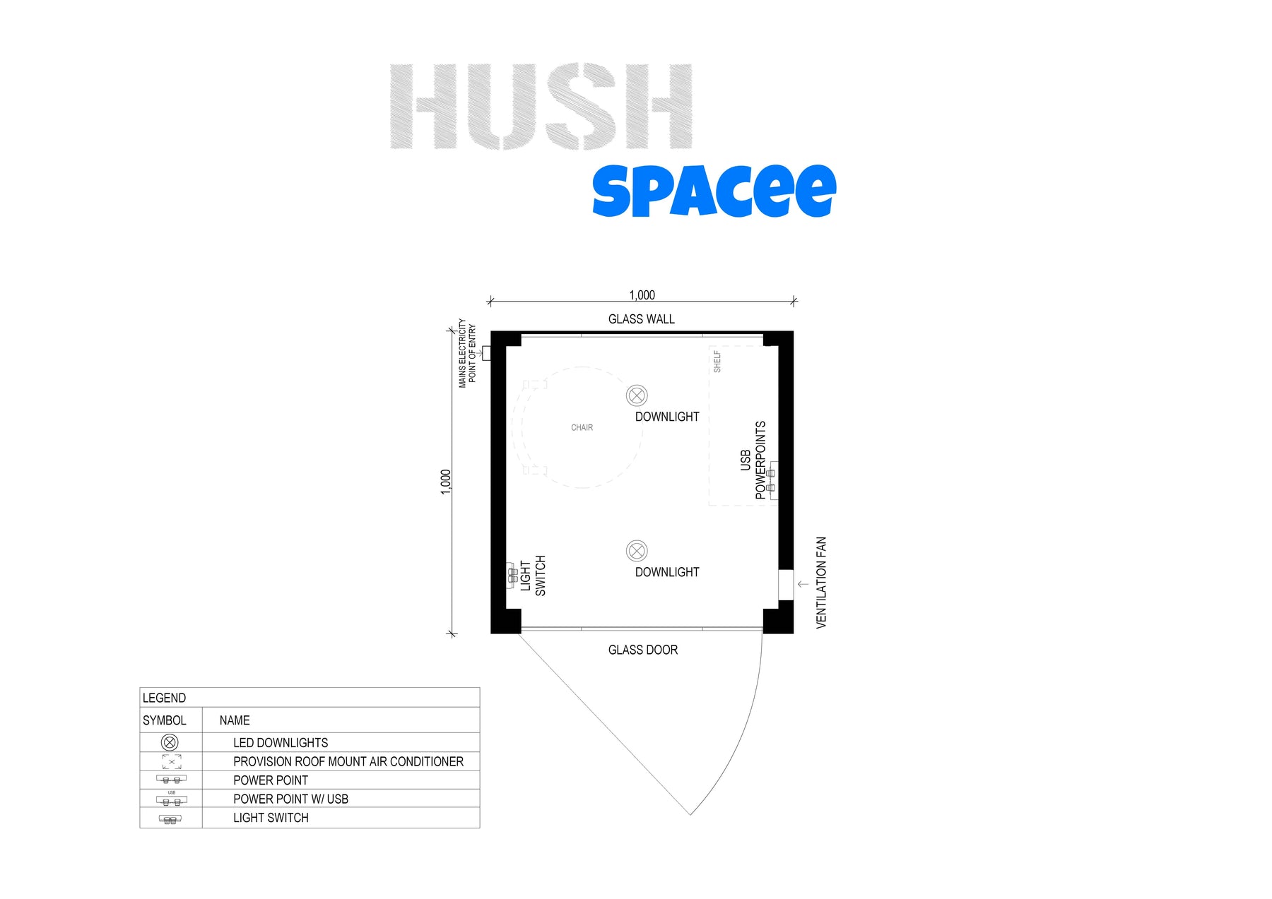 hush spacee floor plan